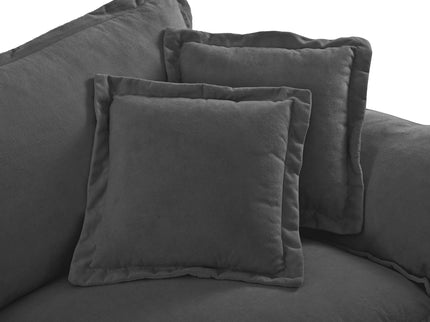 2 Seater Modular Loveseat With Curved Armrests