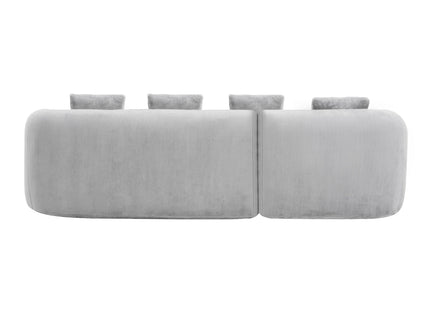 Modular L-Shape Sectional Sofa With Curved Chaise