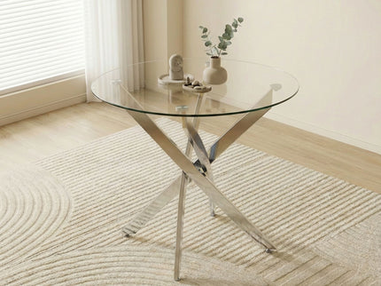 Round Dining, Kitchen Table For Dining Room - Chrome