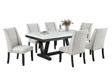 Dining Set With Upholstered Wing Back Chairs