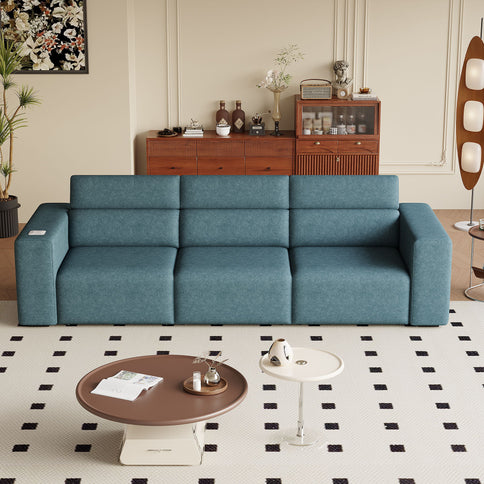 3 Seater Power Recliner Sofa With Wireless Charging And Remote Control