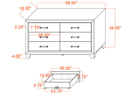 Soluto - Dresser - Gray / Black