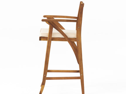 Barstool With Soft Curved Lines And Sturdy Frame (Set of 2) - Brown