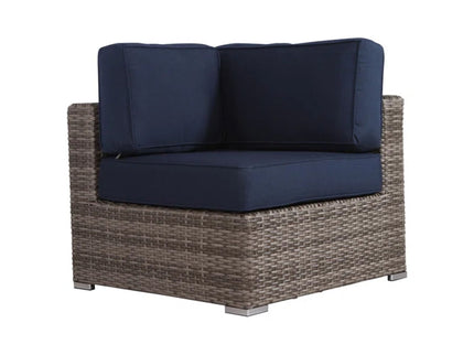 Wicker Sectional Sofa With Cushions And Table