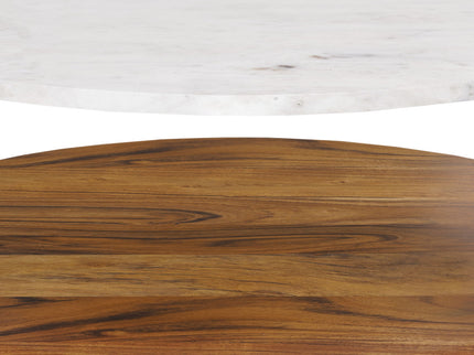 Wagner - Round Marble & Wood Table