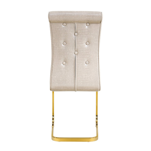Elegant Design Alligator Skin Upholstered Dining Chairs