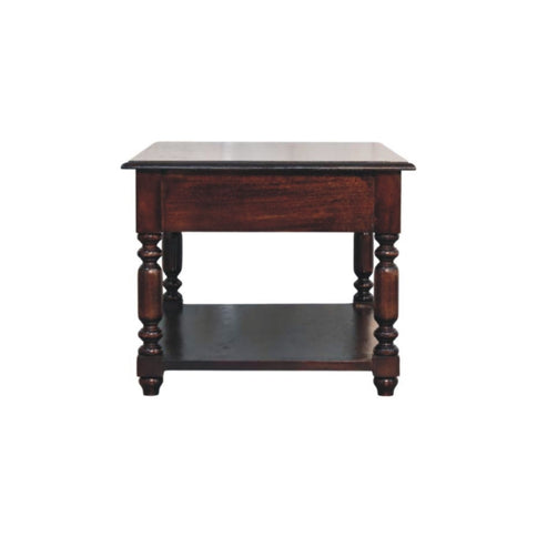 Turned Legs Drawer Table