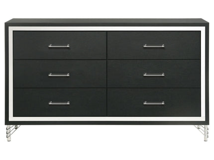 Malcolm - 6 Drawer Dresser Cabinet - Black