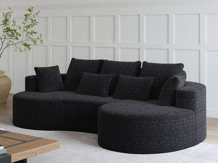 Curved Oversized Sectional Sofa With Extra Deep Seat