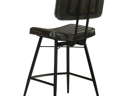 Senko - 5 Piece Counter Dining Set With Upholstered Chairs - Antique Espresso
