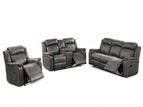 Dark Gray / Manual / 3 Pc. Sofa, Loveseat, Chair