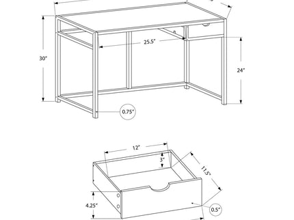 Computer Desk For Home Office, Laptop, 1 Storage Drawer, Contemporary & Modern