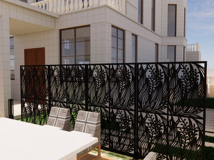 Free Standing Decorative Privacy Screen, Outdoor And Indoor Divider