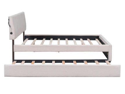 Upholstered Platform Bed With Trundle
