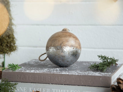 Christmas Ball Ornaments, Wood Decorative Hanging Ball Christmas Tree Ornaments For Holiday Party Decorations