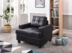 Black / Faux Leather