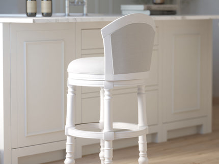 Barrel Back Stool With Swivel