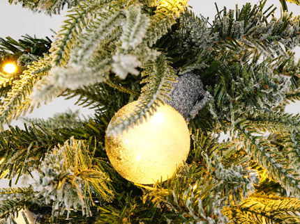 Snow Flocked Christmas Tree With LED Lights