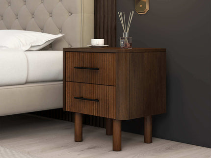 Logan - Nightsd Bed Side Tables With 2 Drawers - Brown