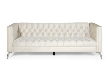 Contemporary 3 Seater Sofa With Button Tufting