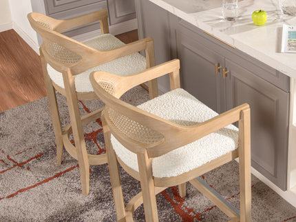Americana - Mid-Century Modern Cane Back Counter Stool