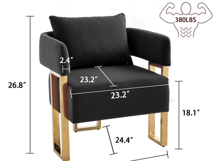Modern Classic Design Decorative Chair Teddy Fleece Upholstered And Metal Foot