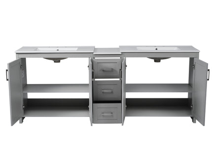 Double Sink Bathroom Vanity With Quartz Countertop