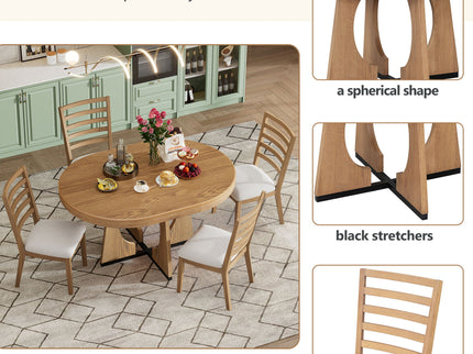 Round Dining Table Set For 4 With Chairs