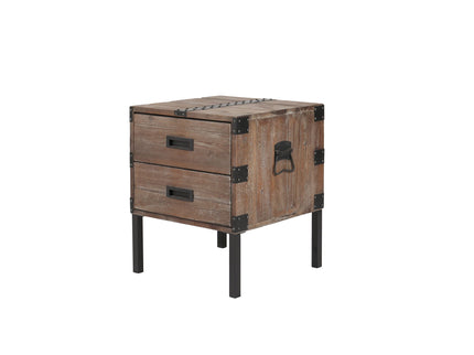 Trunk Table And Side Table With Large Storage Dress Up Your Liviing Room (Set of 3) - Antique Gray