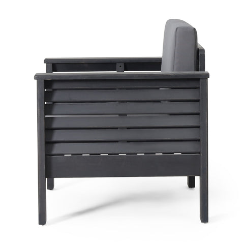 Slat Design Club Chairs With Cushions