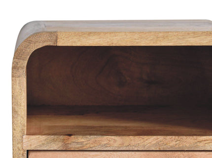 Curved Upper Slot Floating Nightstand