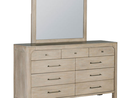 Flores - 9 Drawer Dresser With Mirror - Mango Color