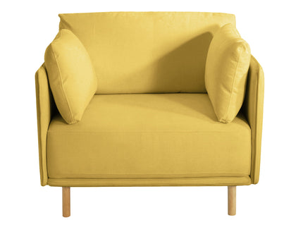 Modern Upholstered Accent Chair With Soft Cushions, Sleek Armrest Design