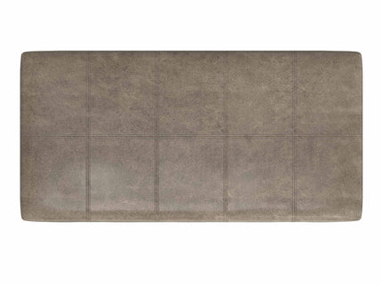 Dover - Storage Ottoman In Smoky Leather With Lift Up Storage - Brown