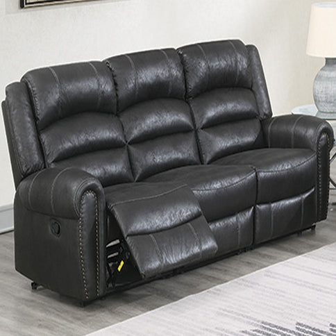 Power Reclining Sofa With Built In USB Port - Black