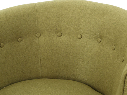 Contemporary Upholstered Club Chair With Button Tufting