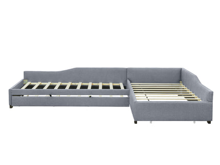 Upholstered Double Daybed With Trundle And Drawer