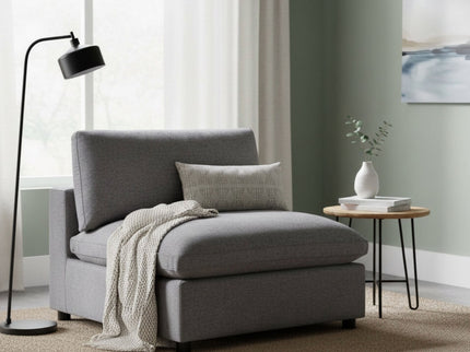 Cassandra - Armless Slipper Chair - Charcoal Gray