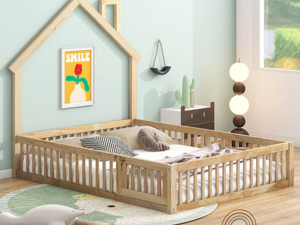 House Platform Bed With Guardrail