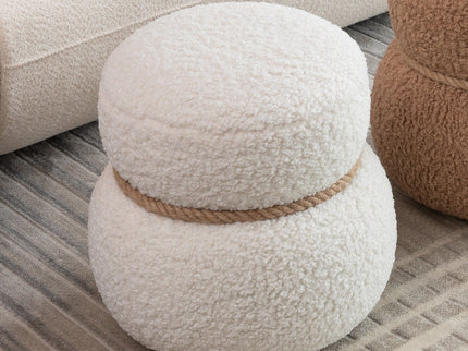 Snowman Stool With Cushion And Solid Wood Frame