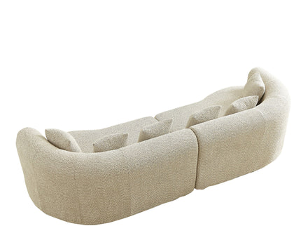 Curved Sectional Sofa With 6 Pillows