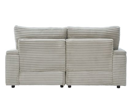 Convertible Loveseat Sofa With Storage, USB Ports, Cup Holders