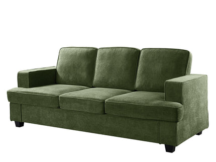 Modern Sofa, Comfortable 3 Seater Couch With Deep Seating, Loose Back Cushions, Wide Arms