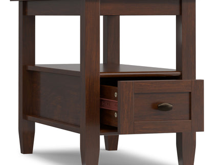 Warm Shaker - Narrow Side Table - Brown