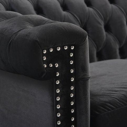 Chesterfield Style 3 Seater Sofa With Deep Button Tufting