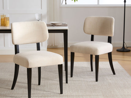 Kitchen Dining Chairs (Set of 2) - Cream