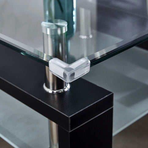 Clear Glass Top Side Table, Modern Design For Home
