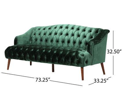 Comfy 3 Seat Sofa With Wooden Legs, For Living Room And Study