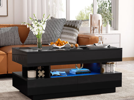 Multi Functional Lift Top Coffee Table With 2 Drawers