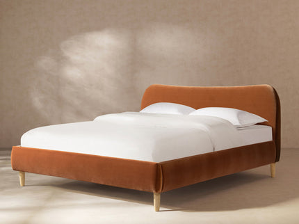 Roman - Curved Headboard Upholstered Platform Bed
